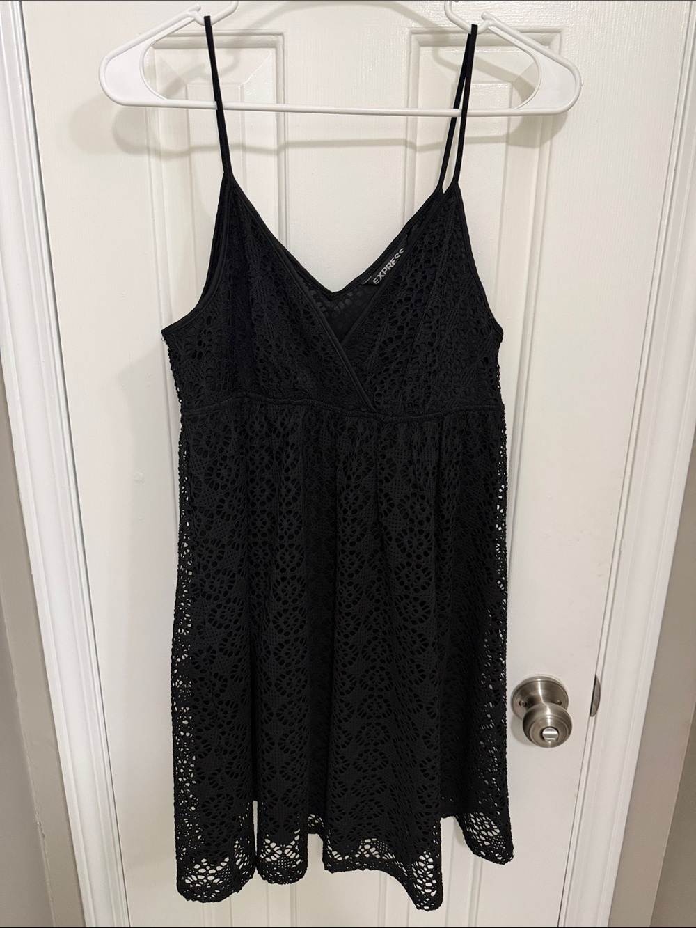 Express Black Lace Crochet Dress